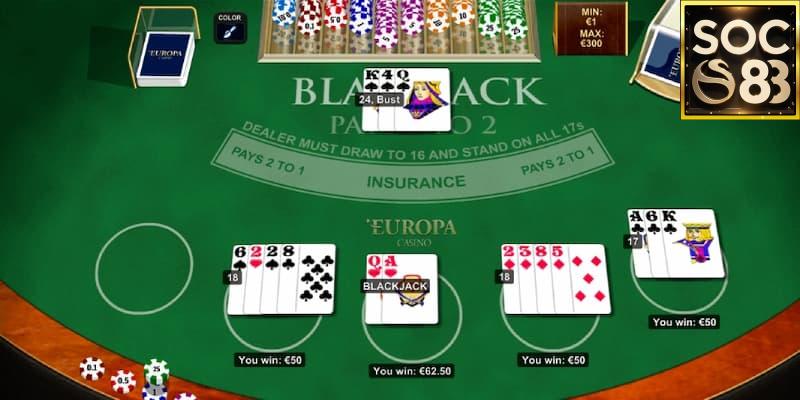 Blackjack SOC88 – Vì sao nên chọn SOC88 để trải nghiệm blackjack?